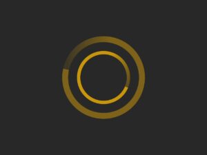 2 golden circles on a dark grey background