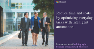 microsoft 'reduce time and costs by optimizing everyday tasks with intelligent automation'