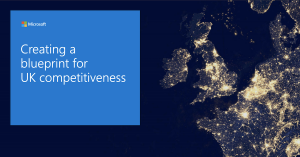 microsoft 'creating a blueprint for UK competitiveness' poster