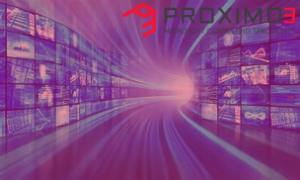 a technology poster in proximo 3 colours