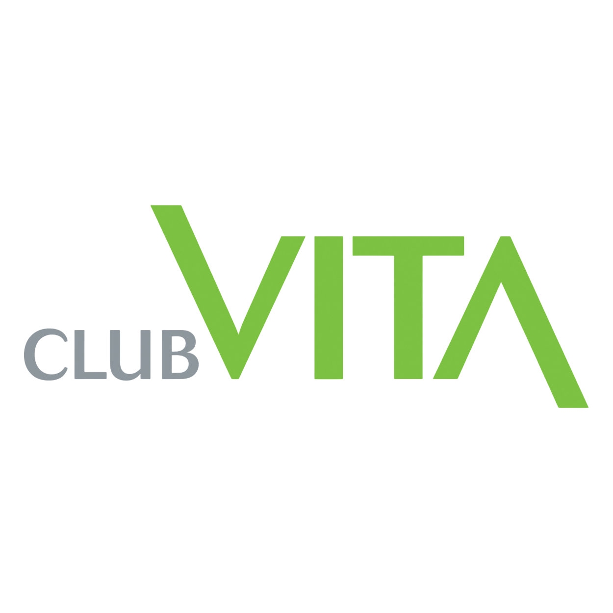 club vita logo in grey and green writing
